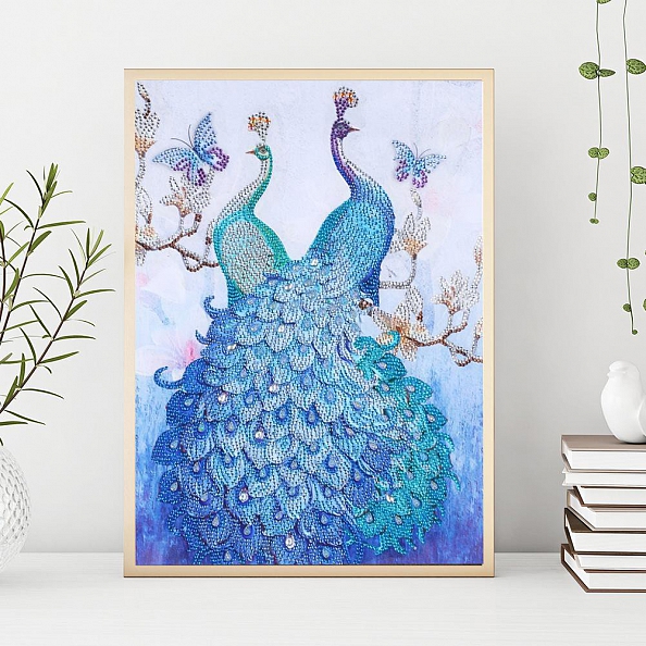 DIY Crystal Rhinestone Diamond Painting-Peacock PW808