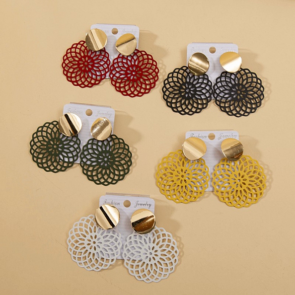 Hollowed-out earrings PWB130