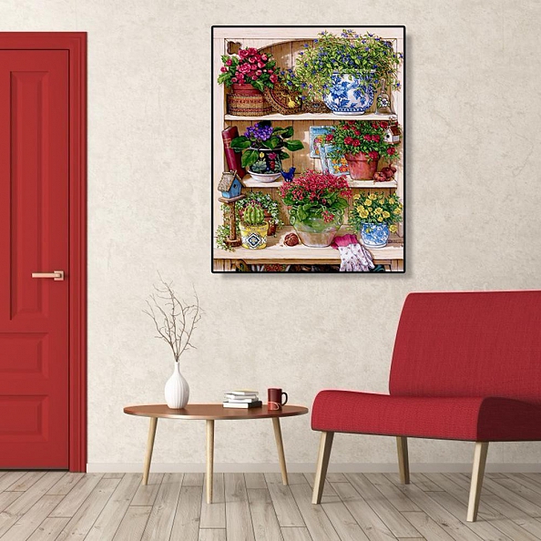 Paint By Number Kits-Flower Rack (40*50 CM) PW613