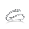S925 Sterling Silver Cute Snake Ring PWB428