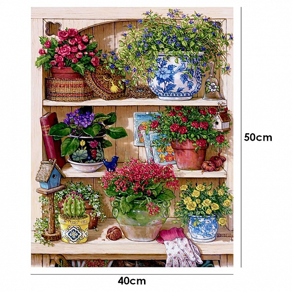 Paint By Number Kits-Flower Rack (40*50 CM) PW613