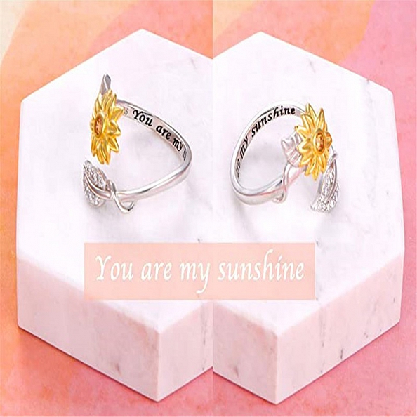 You Are My Sunshine Sunflower Ring PWB297