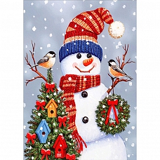 Happy Snowman Full Drill 5D Diamond Painting Kit PW478