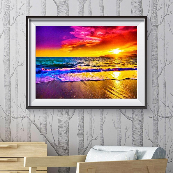 DIY Full Round Diamond Painting sunset clouds PW684