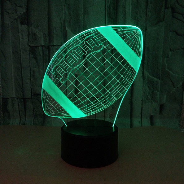 3D Rugby Illusion Lamp Gift 7/16 Colors PW552