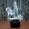 3D  Bottle Illusion Lamp Gift 7/16 Colors PW553