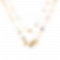  Letter Baby Heart-shaped Double Layer Necklace PW931