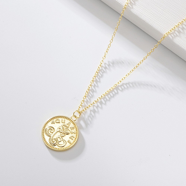 925 Sterling Silver Constellation Zodiac Pendants Necklaces PWB017